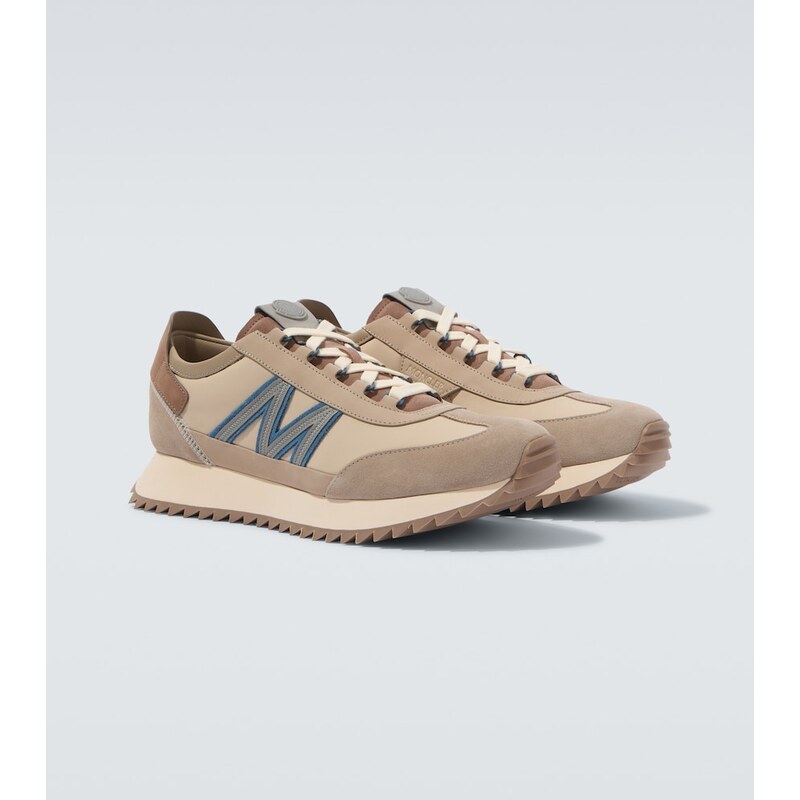 Moncler Pacey2 suede-trimmed sneakers