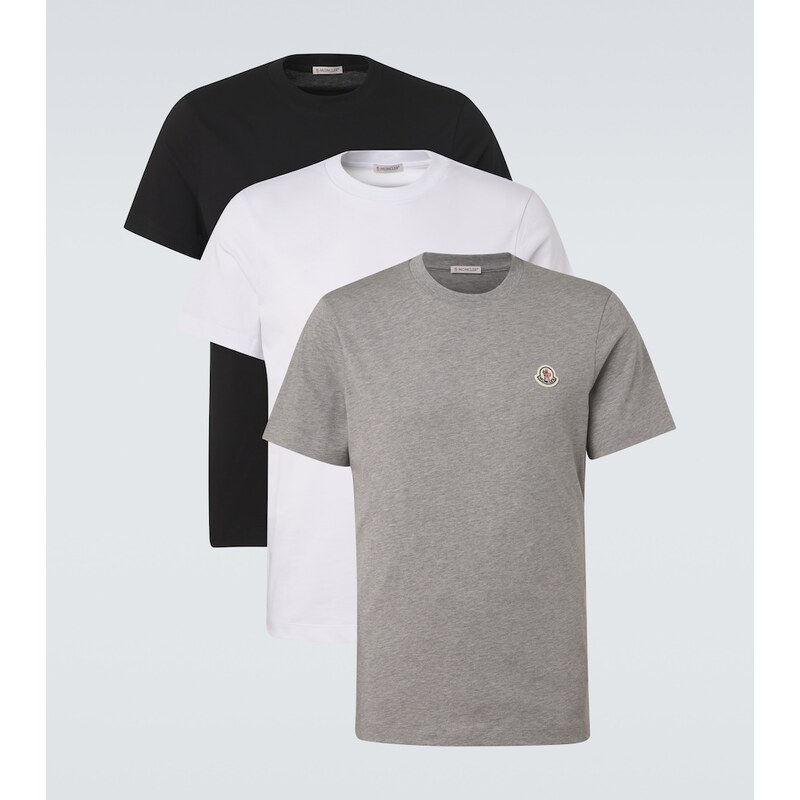 Moncler Set of 3 cotton jersey T-shirts