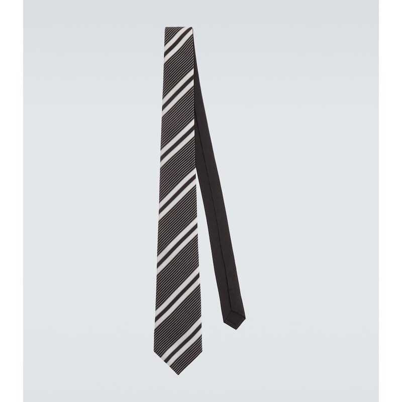Saint Laurent Striped silk tie