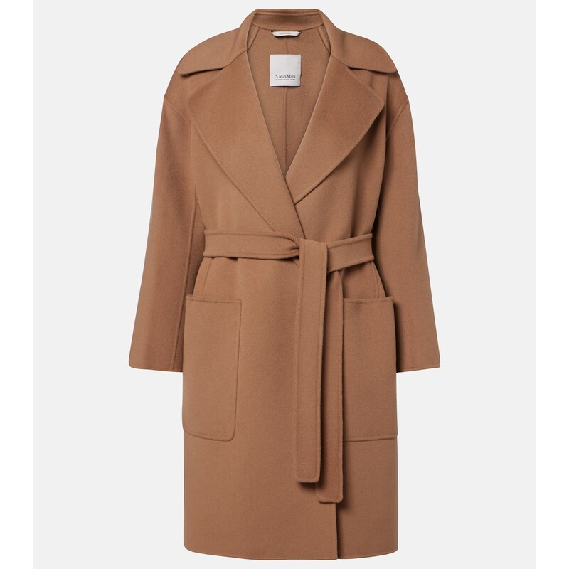 S Max Mara Virgin wool wrap coat