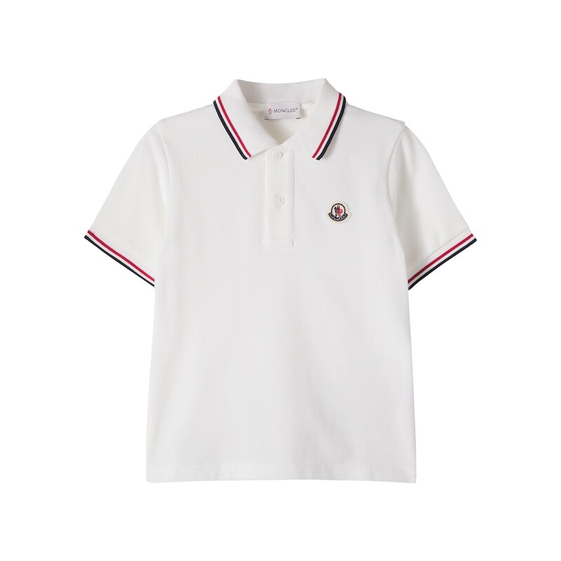 Moncler Enfant Logo cotton piquÃ polo shirt