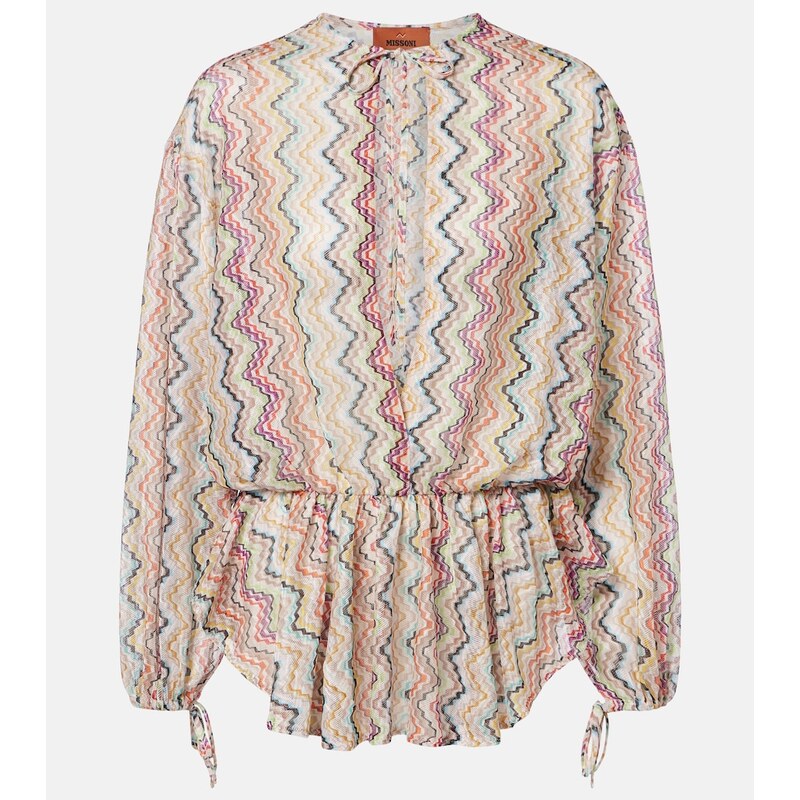 Missoni Zig Zag vyříznutá sukně v barevném provedení