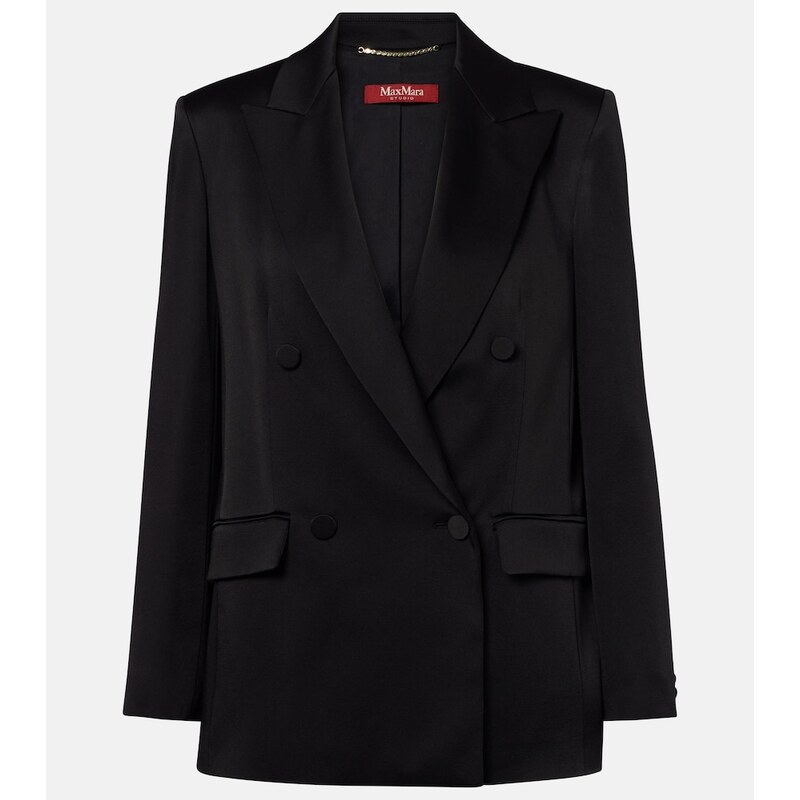 Max Mara Arca double-breasted satin blazer
