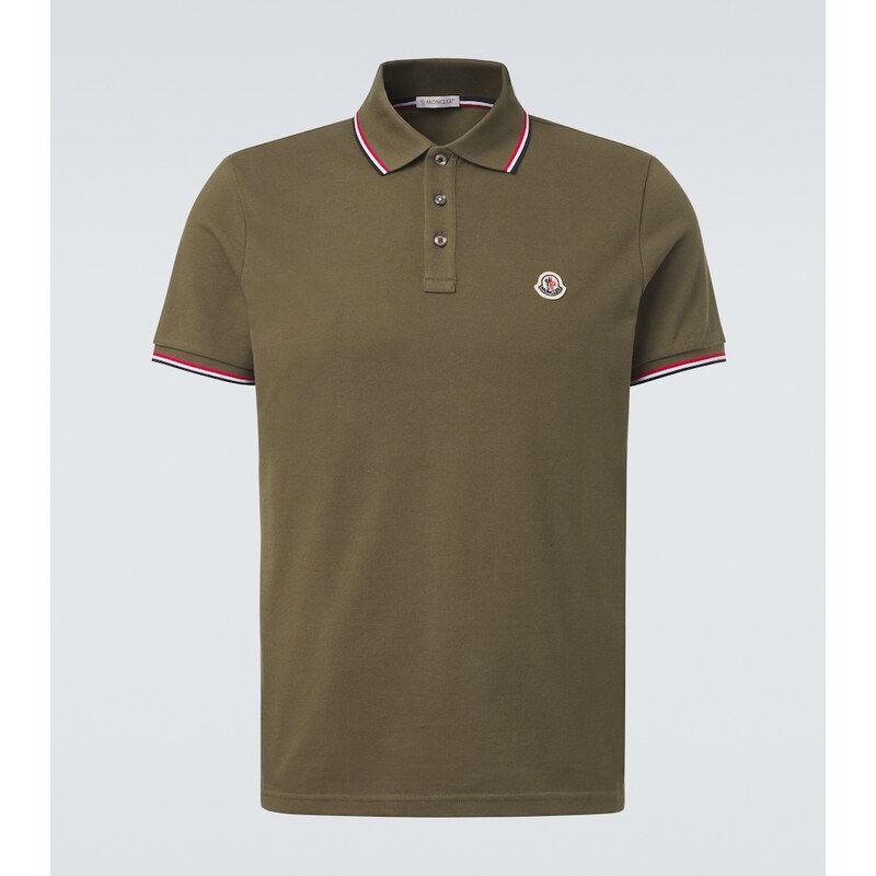 Moncler Logo cotton piquÃ polo shirt
