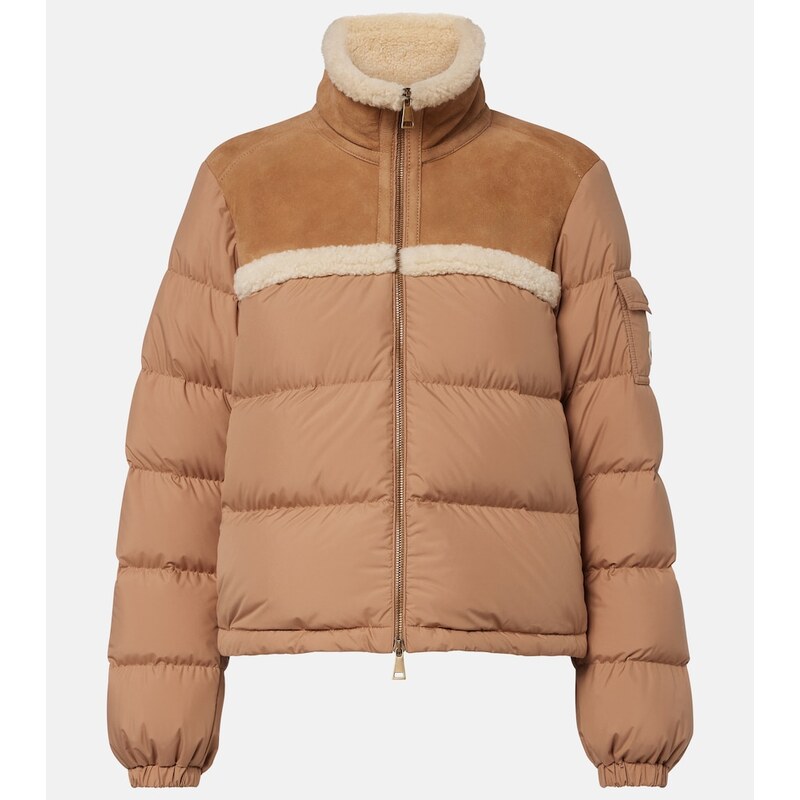 Dámský bomber Moncler Aurore s vlněným okrajem