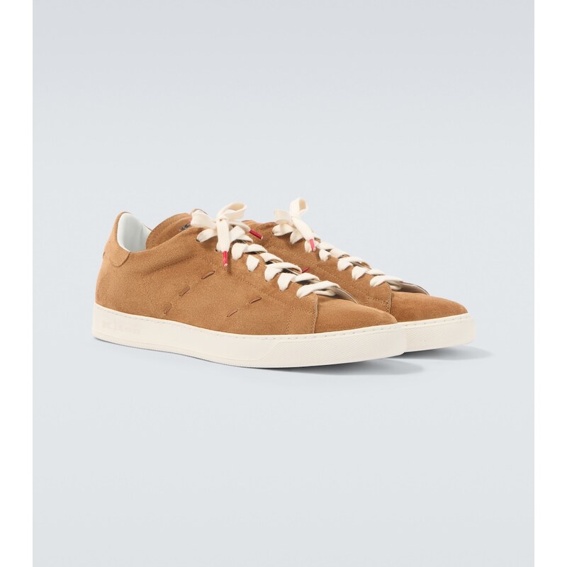 Pánské tenisky Kiton Suede v barvě Cognac