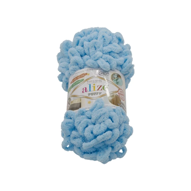 Bellatex Příze PUFFY 100g / 9 m Modrá