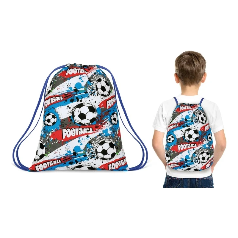 Bellatex Vak na záda 30x40 cm Fotbal Modrá,Červená,Bílá