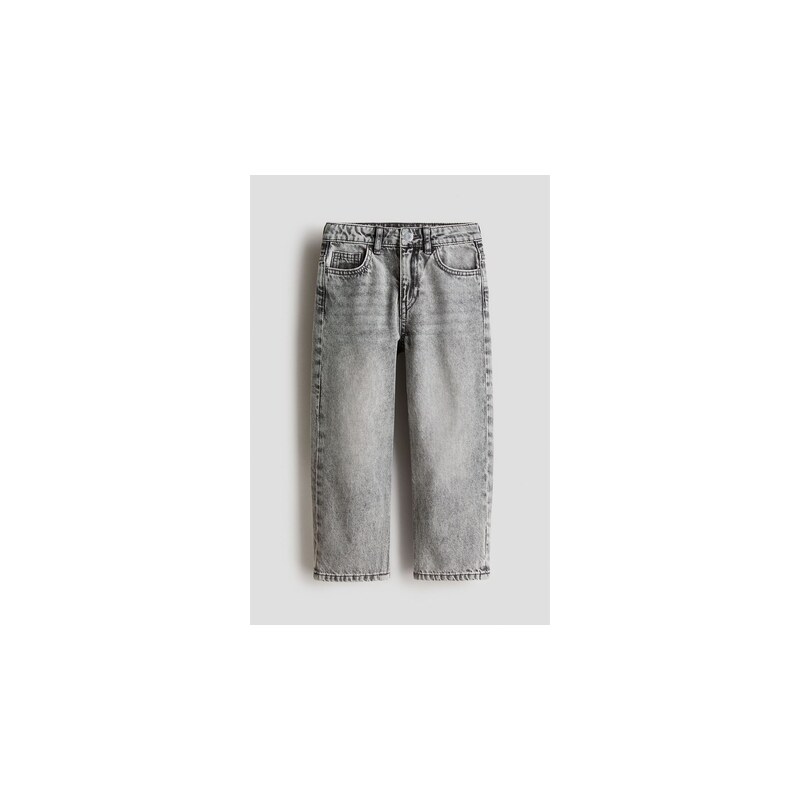 H&M - Loose Fit Jeans - Světle Šedý Denim