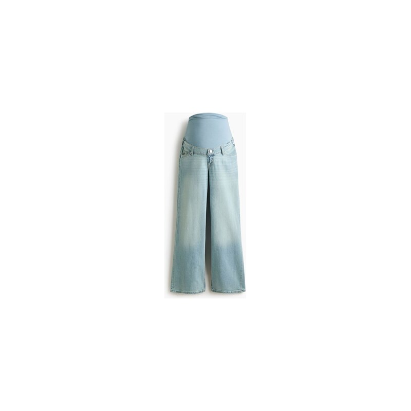 H&M - MAMA Straight jeans - Světlý Denim Blue