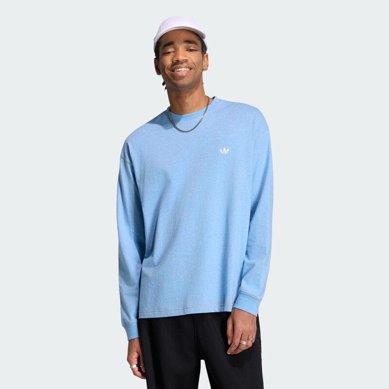Adidas TRIČKO S DLOUHÝM RUKÁVEM TREFOIL ESSENTIALS MELANGE