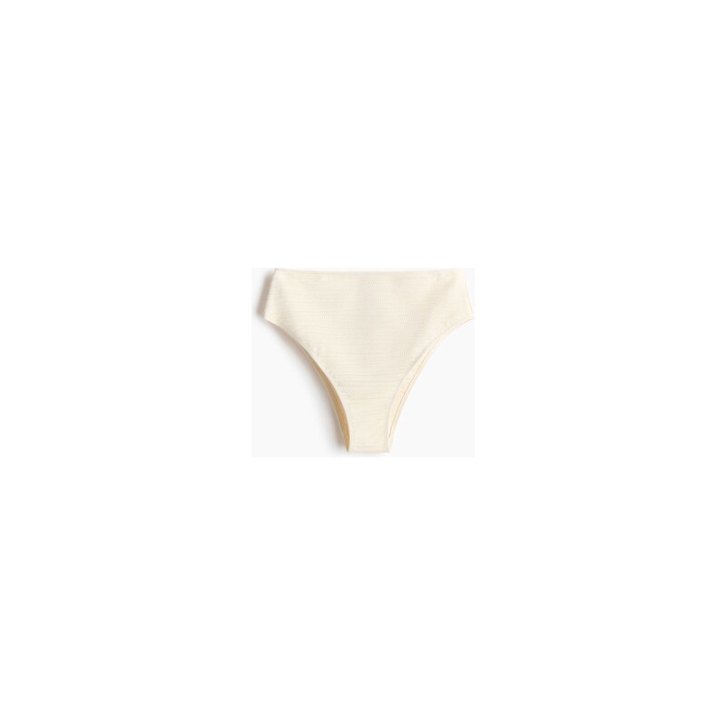 H&M - Bikinové kalhotky Cheekys vysokým pasem - Krémová