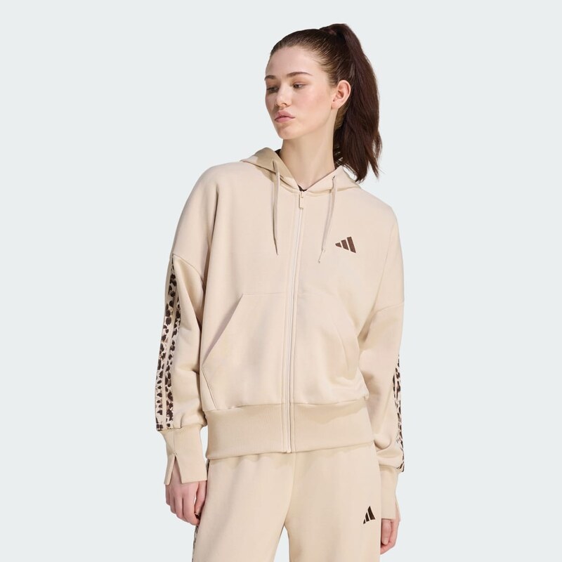 Adidas Sportovnítop s kapucí Seasonal Essentials Animal Print 3