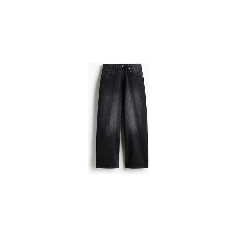 H&M - Super Baggy Jeans - Tmavě Šedý Denim