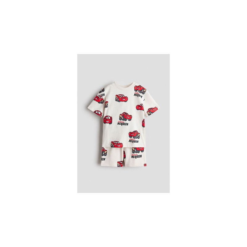 H&M - Dvoudílná soupravas potiskem - Krémová/Auta