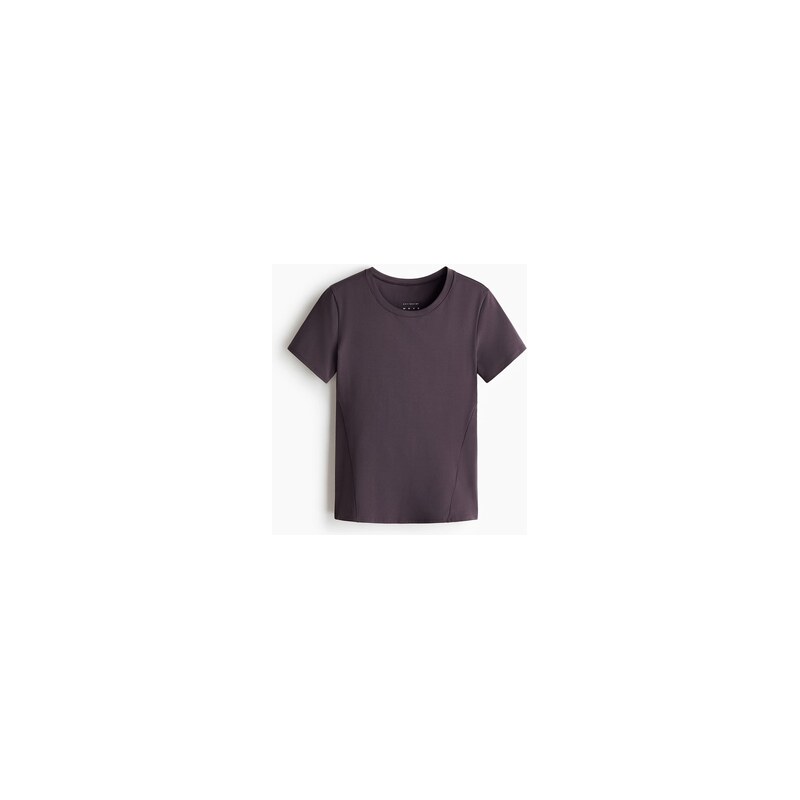 H&M - Sportovní tričko DryMove - Švestkově Fialová