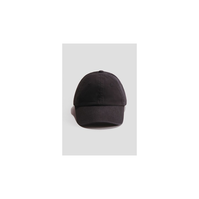 H&M - Keprová kšiltovka - Tlumená Černá