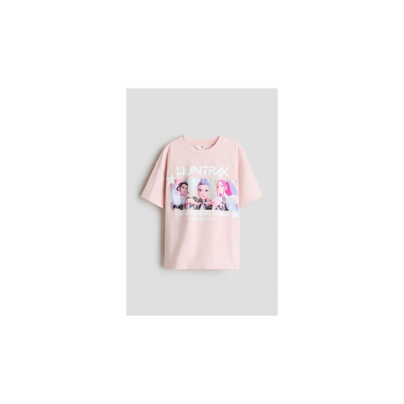 H&M - Bavlněné tričkos potiskem - Růžová/Kpop Demon Hunters