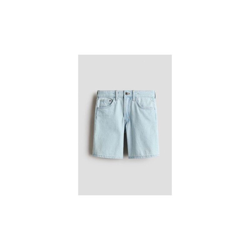 H&M - Džínové šortky Loose Fit - Světlý Denim Blue