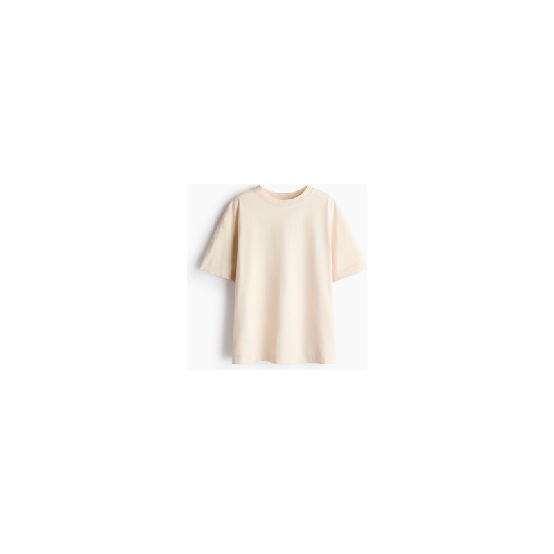 H&M - Oversized tričko - Světle Béžová