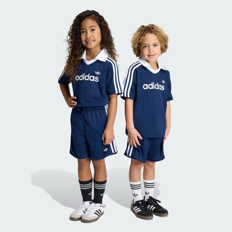 Adidas SOUPRAVA LOOSE POLO PINSTRIPE SHORT TEE