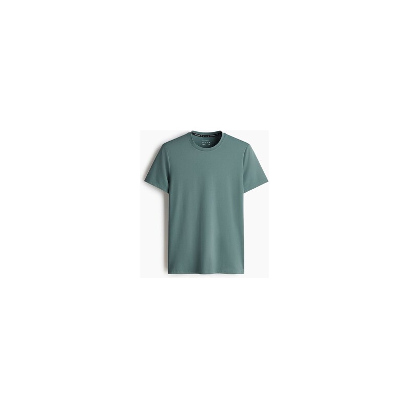 H&M - Sportovní tričko Muscle Fit DryMove - Kouřově Zelená