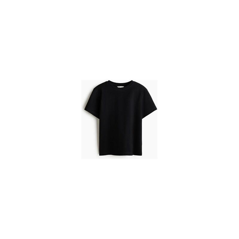 H&M - Oversized bavlněné tričko - Černá