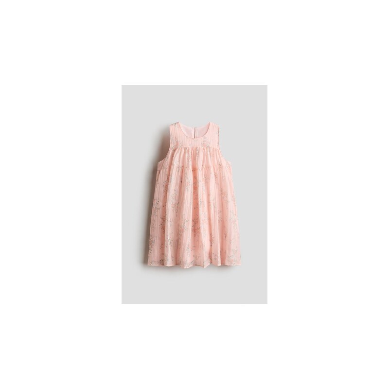 H&M - Šaty áčkový střih - Světle Růžová/Květy