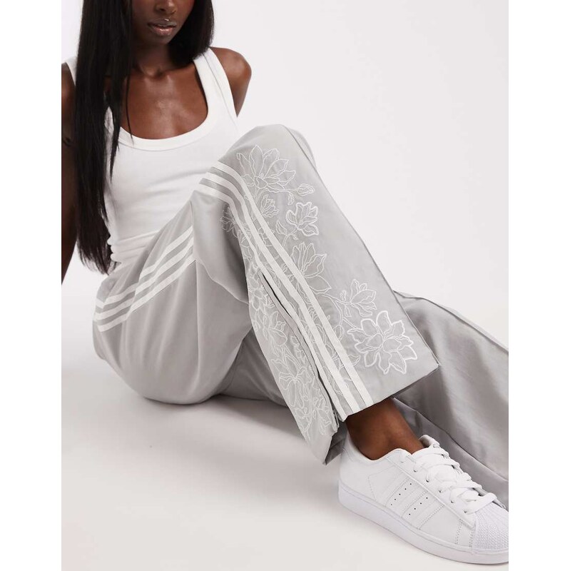 adidas Originals Firebird loose floral embroidered track pants