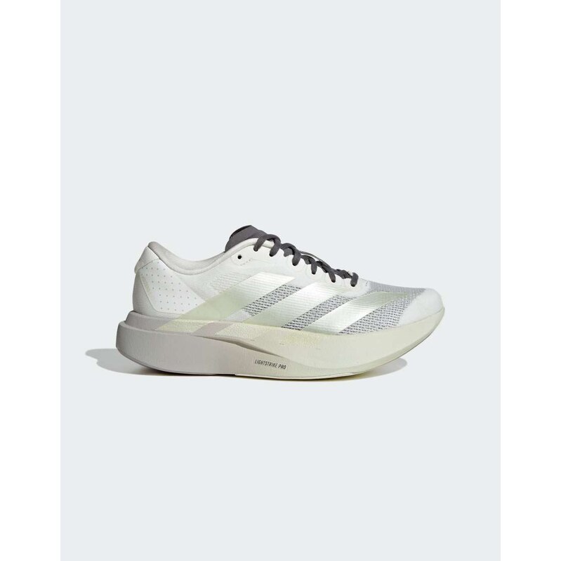 adidas performance Adizero EVO SL trainers on off white and gold