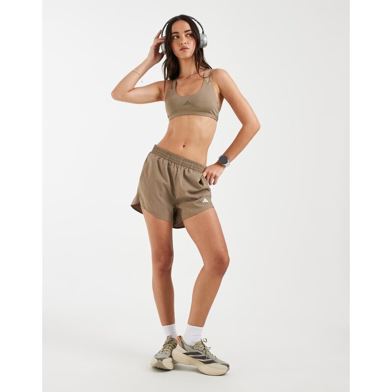 adidas performance Workout essentials 2in1 shorts in khaki six