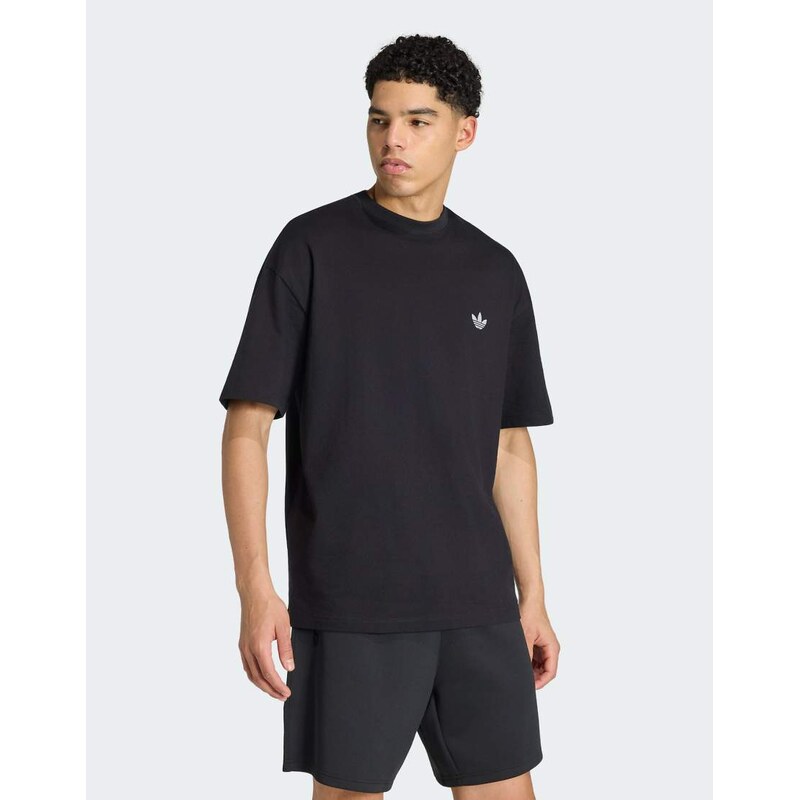 adidas Originals Trefoil essentials spacer loose tee in black