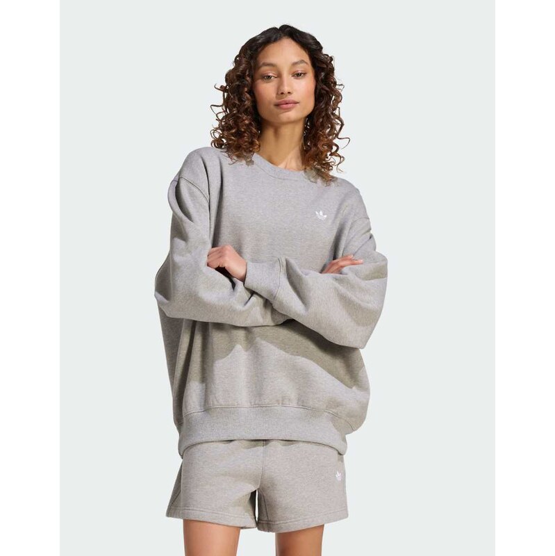 adidas Originals Essentials crew long fleece os sweatshirt in