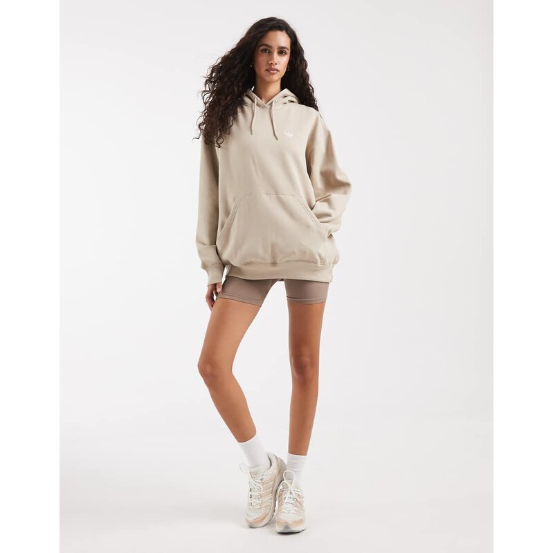 adidas Originals Essentials oversized fleece hoodie in khaki