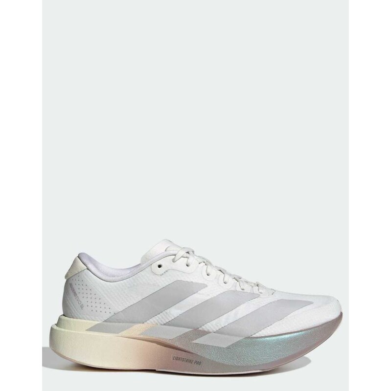 adidas performance Adizero EVO SL trainers in white and grey