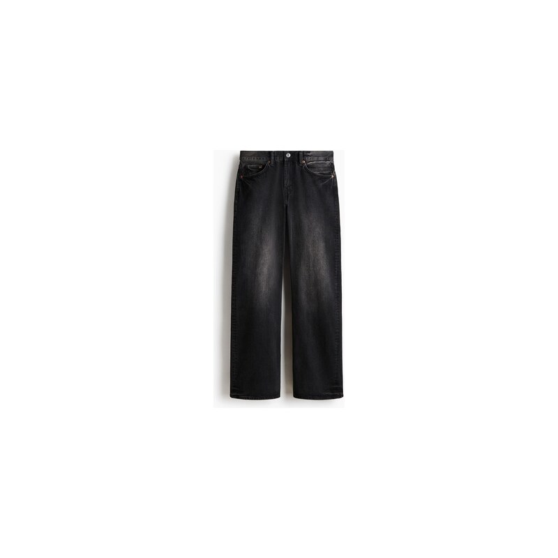H&M - Relaxed Bootcut Jeans - Sepraná Černá