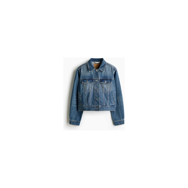 H&M - Džínová bunda - Sepraný Denim Blue