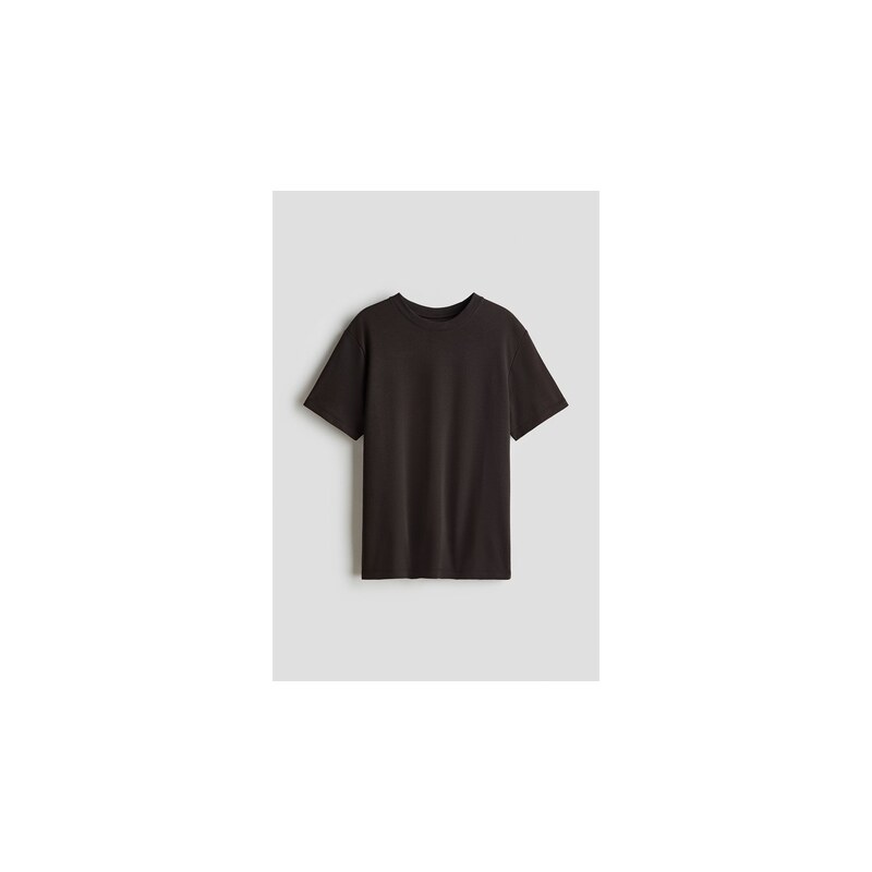 H&M - Tričko Cooling Regular Fit - Tmavě Hnědá