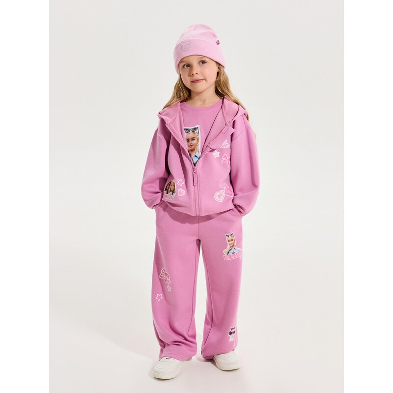 Sinsay - Kalhoty wide leg s příměsí viskózy Barbie Active -