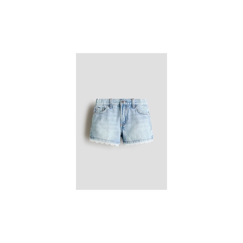 H&M - Džínové šortky - Světlý Denim Blue