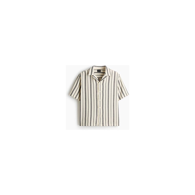 H&M - Košile Regular Fit - Černá/Proužky