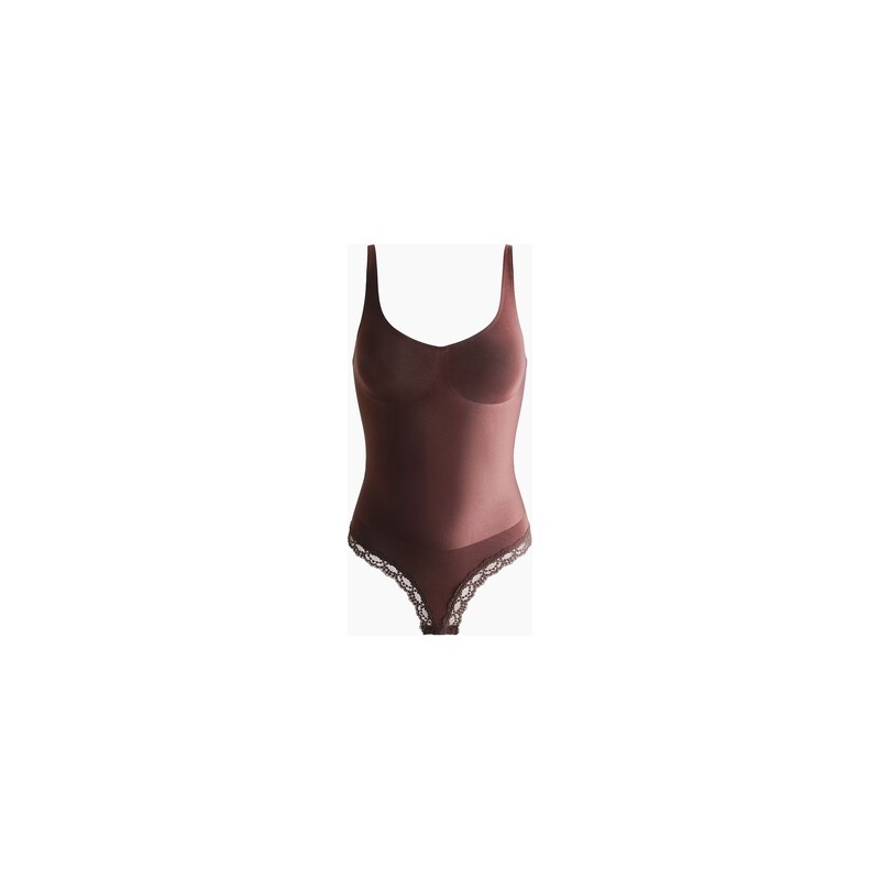 H&M - Bezešvé body Light Shape - Hnědá
