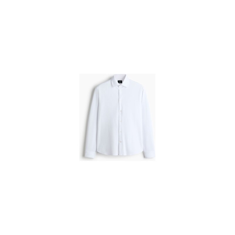 H&M - Košile Four-Way Stretch Slim Fit - Bílá