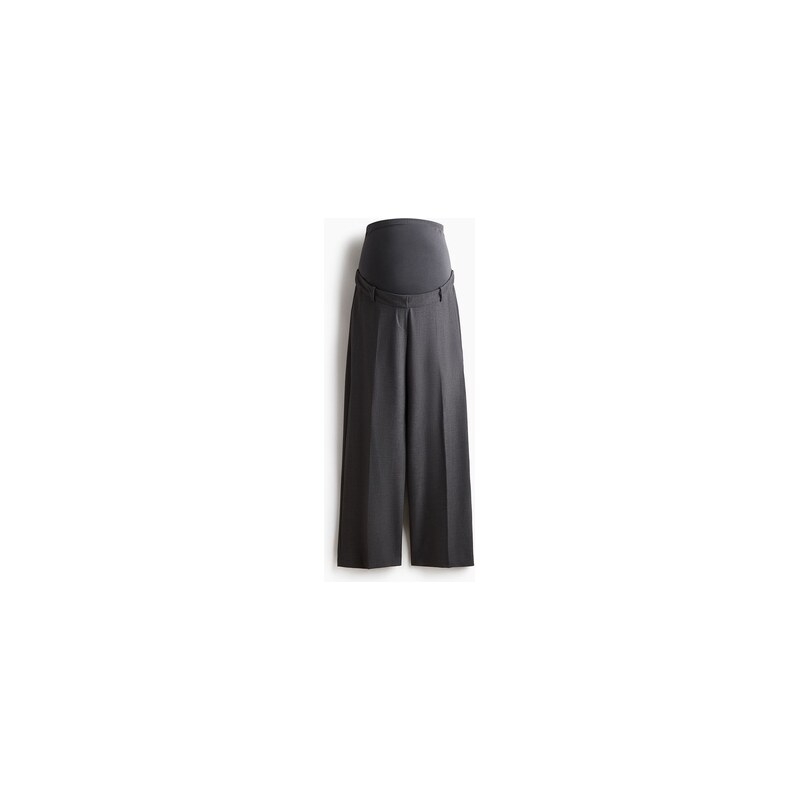 H&M - MAMA Široké elegantní kalhoty - Šedá