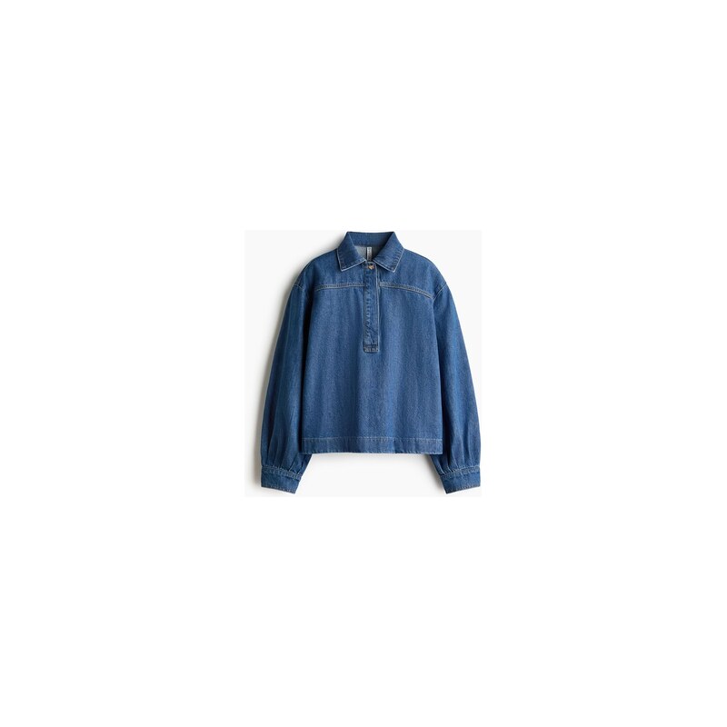 H&M - Džínová košile přes hlavu - Denim Blue