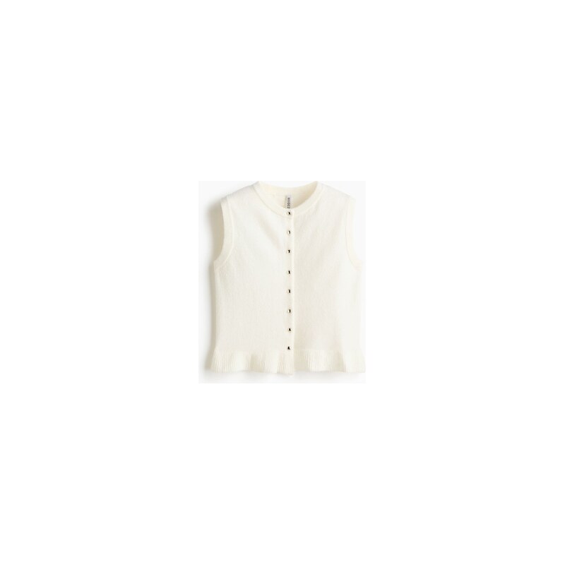 H&M - Pletená vesta - Bílá