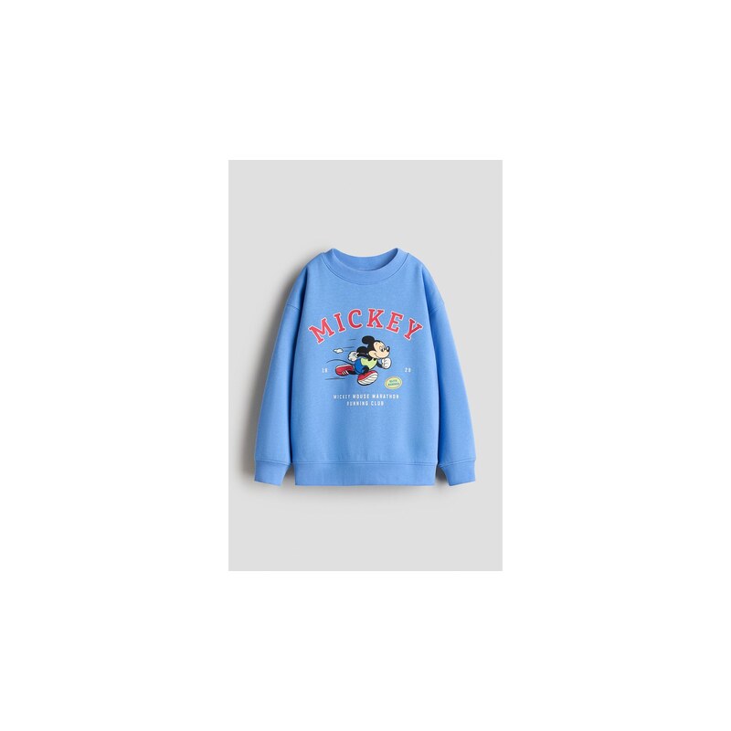 H&M - Mikinas potiskem - Modrá/Myšák Mickey