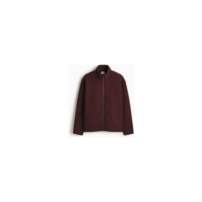 H&M - Regular Fit Teddy jacket - Tmavě Hnědá