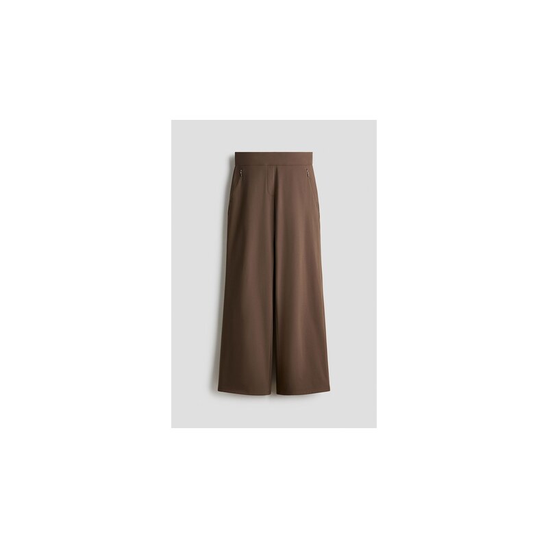 H&M - Široké kalhoty Four-way Stretch - Světle Hnědá