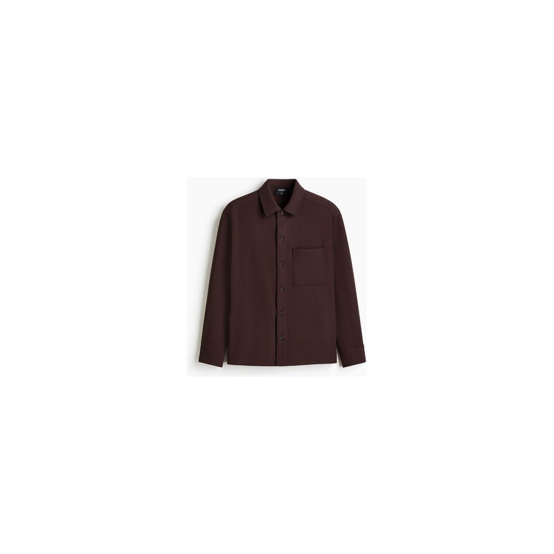 H&M - Svrchní košile Four-way Stretch - Tmavě Hnědá